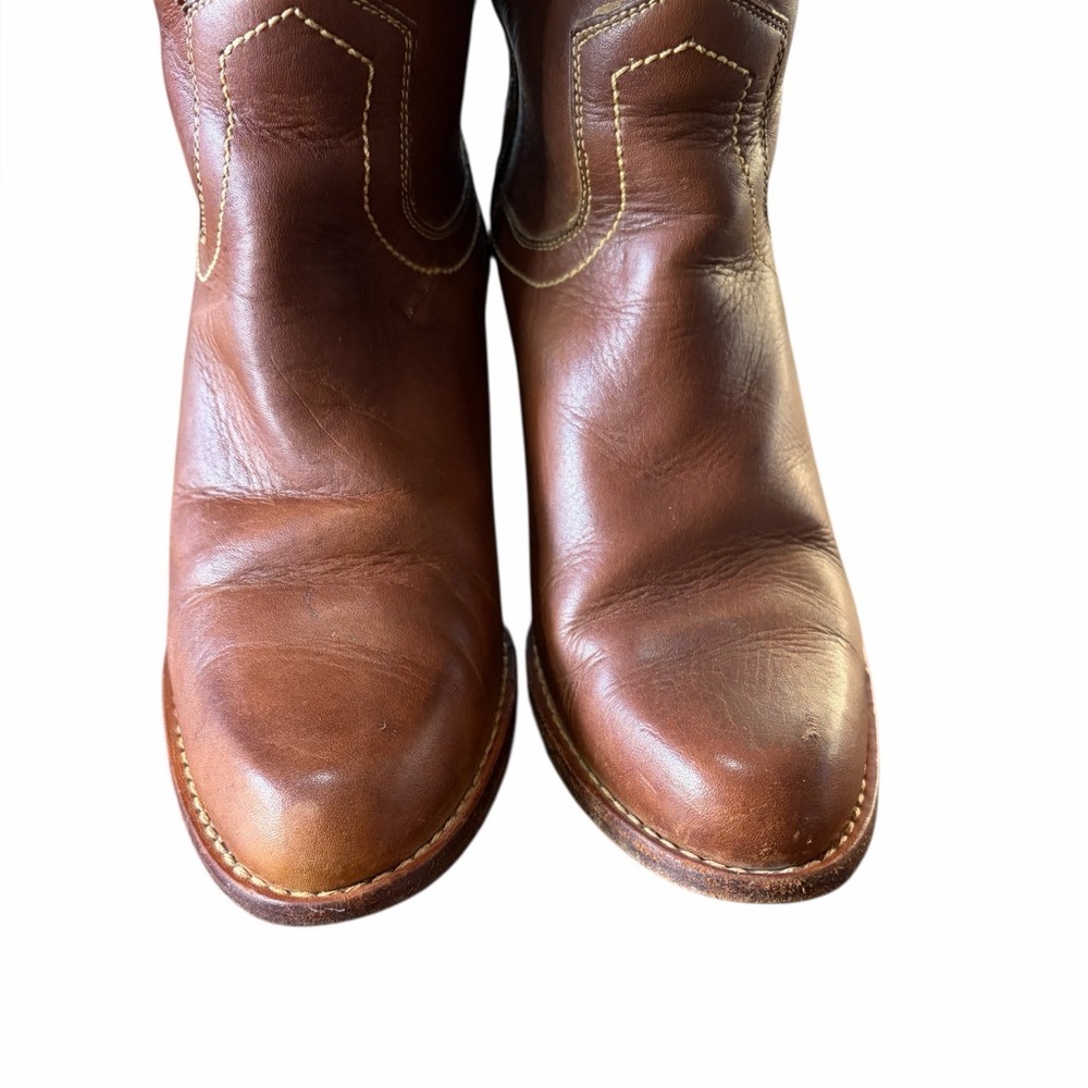 80’s Latinas Braid Vintage Leather Circle S Brazilian Campus Boot - Picture 4 of 16